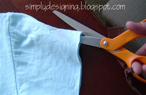 how to cut tshirt sleeves.